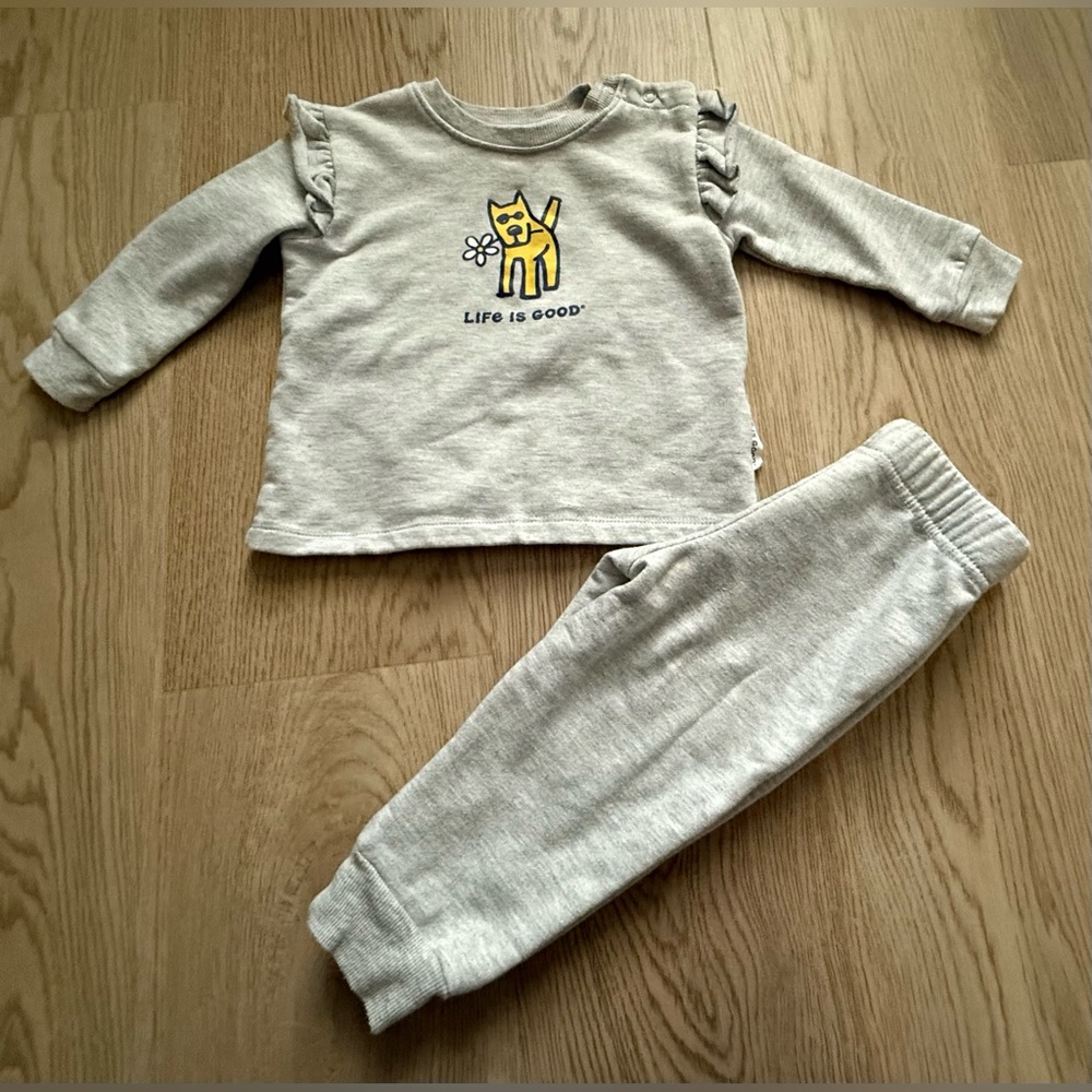 Life Is Good Toddler Girl Sweatsuit